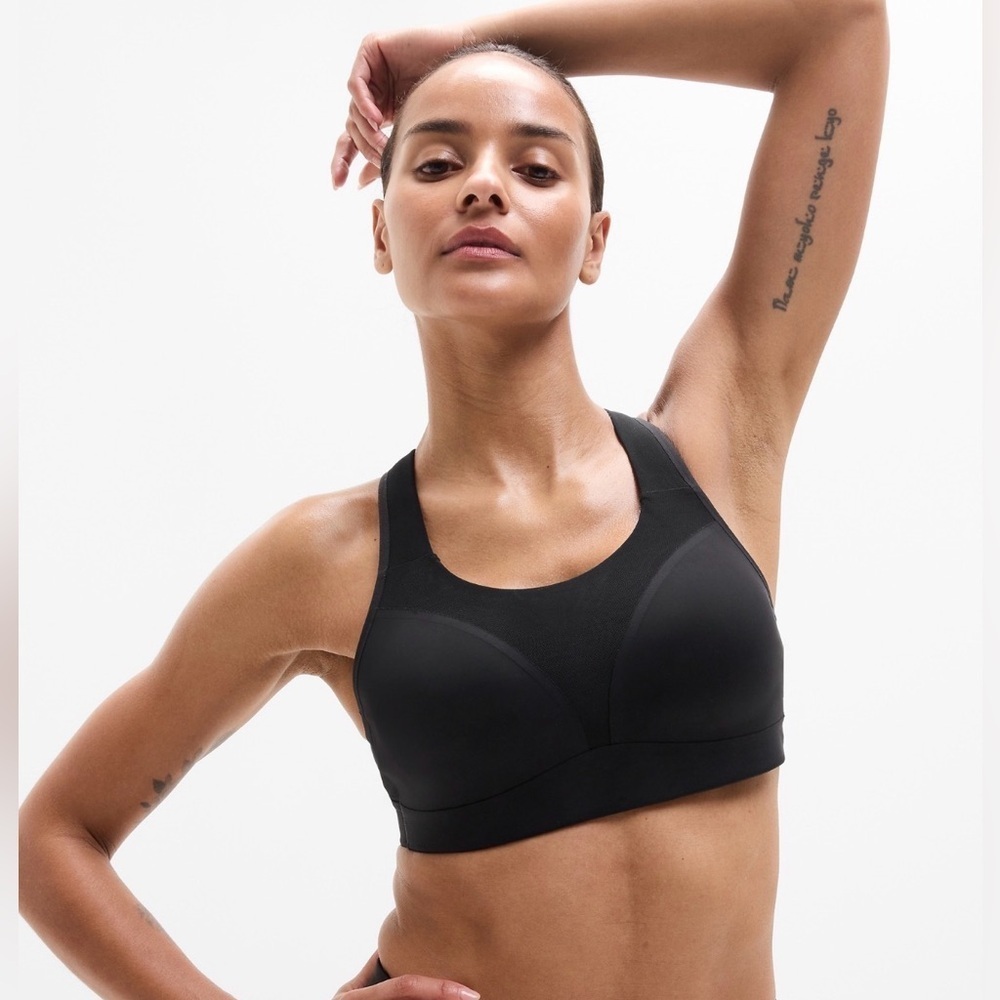 NWT Athleta Speed Run Black Bra Size 36C (#599845)